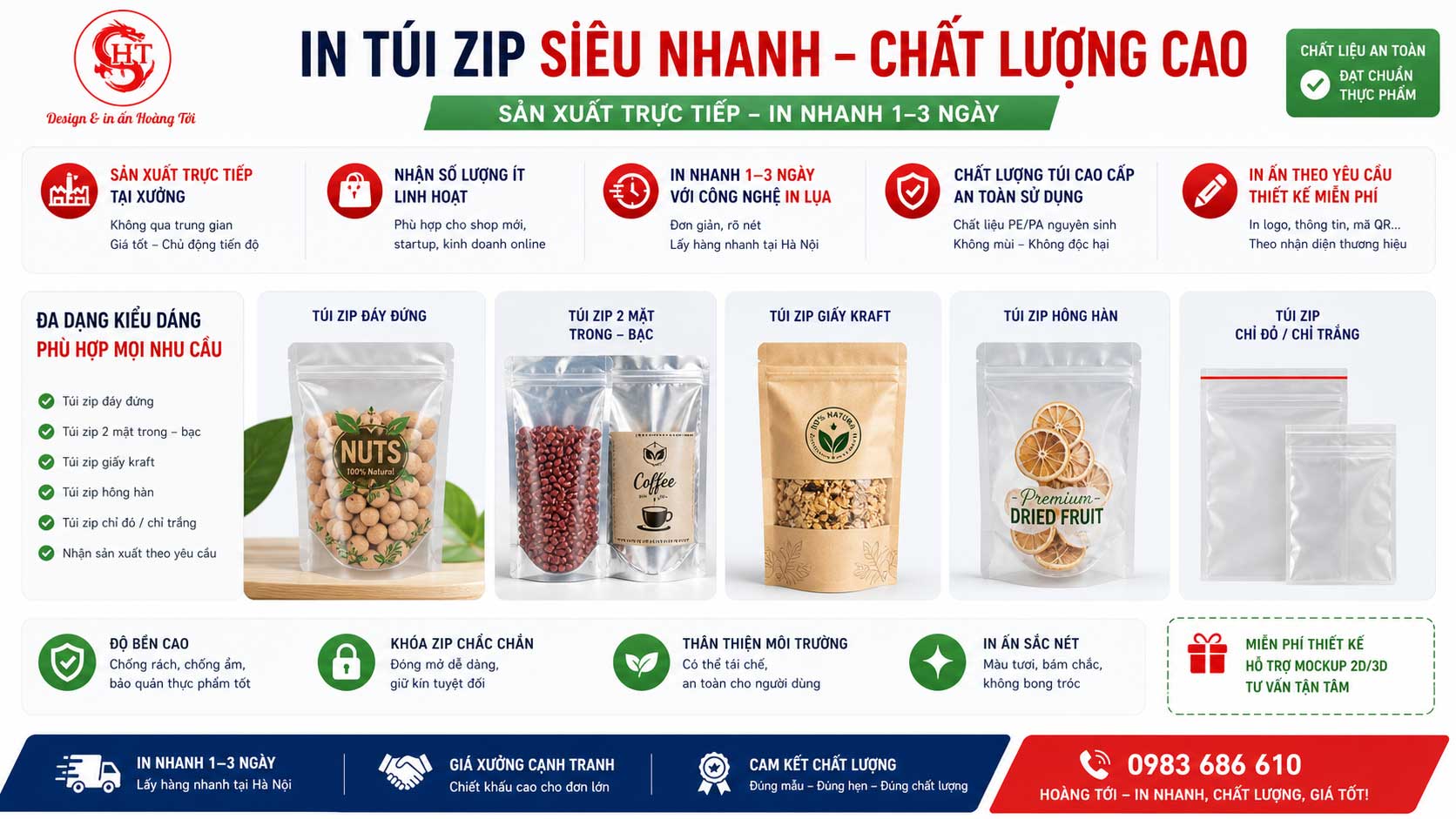 Nguồn Sỉ Túi Zip Hoàng Tới