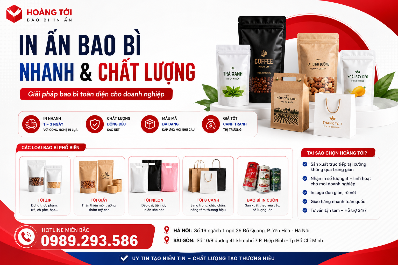In Bao Bì Hoàn Kiếm Hà Nội –Bao Bì Hoàng Tói 