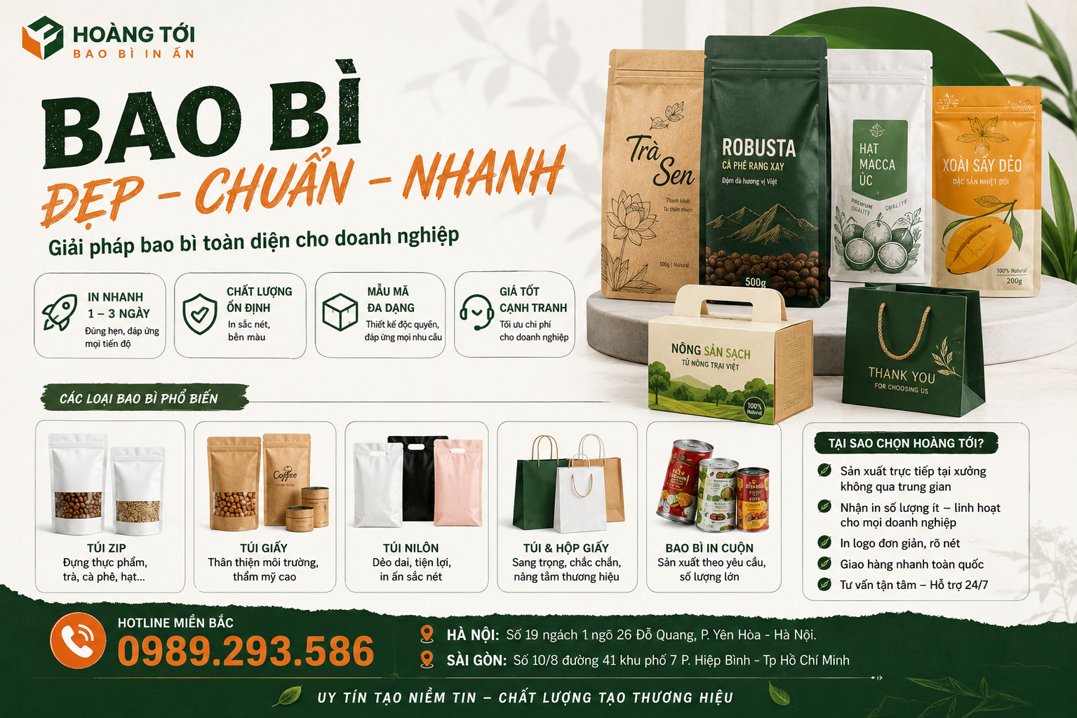 xưởng in bao bì giá xưởng Hà Nội